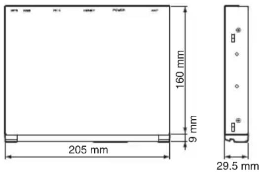 205 mm 160 mm 9 mm 29.5 mm