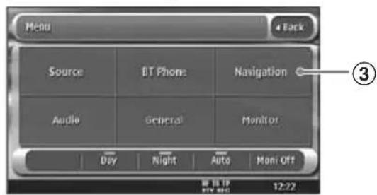 CLARION NAX983HD - ③ Schaltfläche [Navigation] - 1