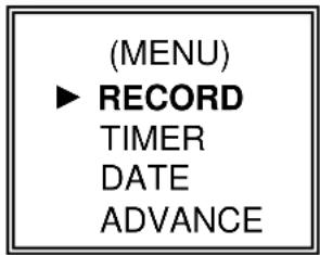 Monacor DMR-508 - MAIN MENU OPTIONS \_\_\_\_RECORD - 1