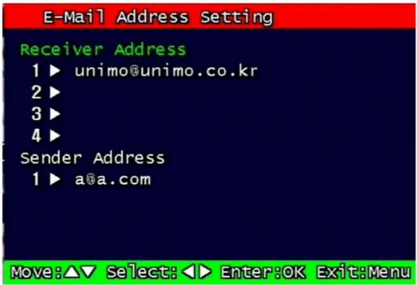 Monacor DMR-408 - E-Mail Address Setting - 1