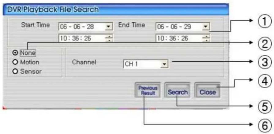 Monacor DMR-408 - DVR playback search - 2