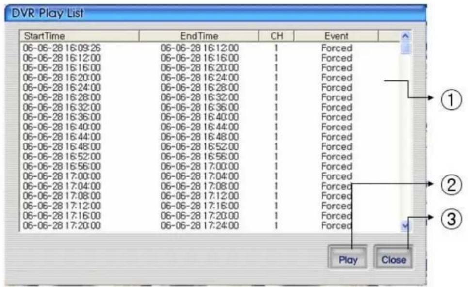 Monacor DMR-408 - DVR playback search - 3