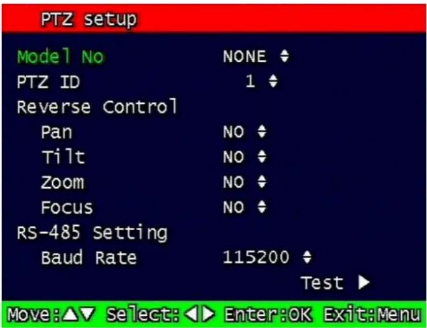 Monacor DMR-408 - PTZ setup - 1