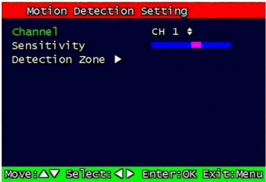 Monacor DMR-408 - Motion Detection Setting - 1