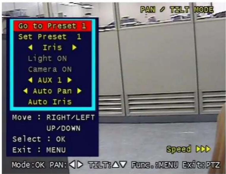 Monacor DMR-408 - Additional PTZ Menus - 1