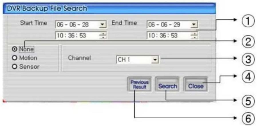 Monacor DMR-408 - DVR playback search - 3