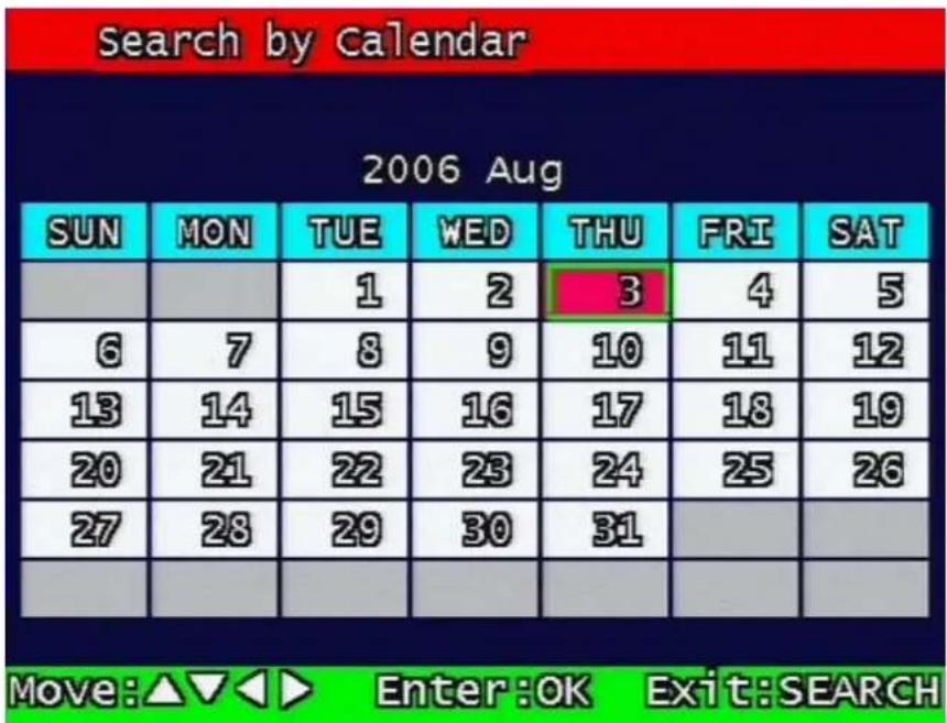 Monacor DMR-408 - Search by Calendar - 1
