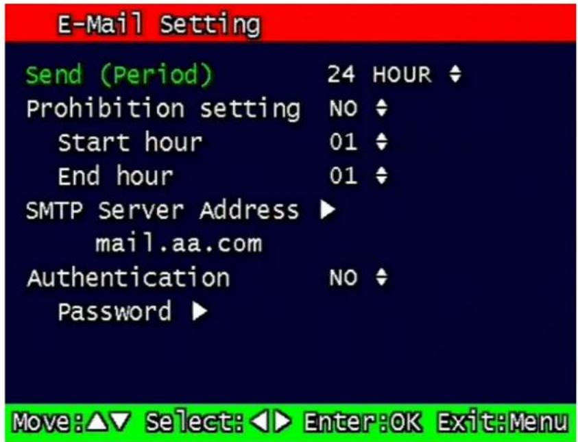 Monacor DMR-408 - E-Mail Setting - 1