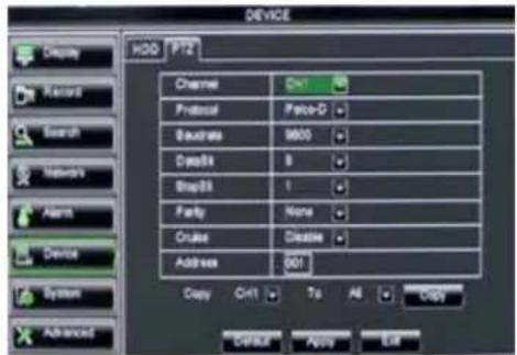 Monacor DMR-1880 - PTZ- Einstellung - 2