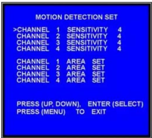 Monacor DMR-140 - MOTION ALARM TIME: - 1