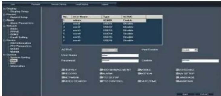 Display Display Setup Name Standard Setup Access New Parameters Network Security GEMS Email Setting Database Information PZC Parameters Data Notes System Settings User Name Password Active User Name Password ACKDOWN ACKDOWN RCDGND RCDGND RCDGND RCDGND RCDGND RCDGND RCDGND RCDGND RCDGND RCDGND RCDGND…