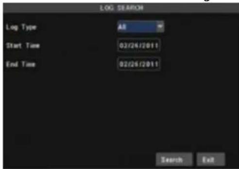 LOG SEARCH Log Type AS Start Time 02/26/2011 End Time 02/26/2011 Search Exit