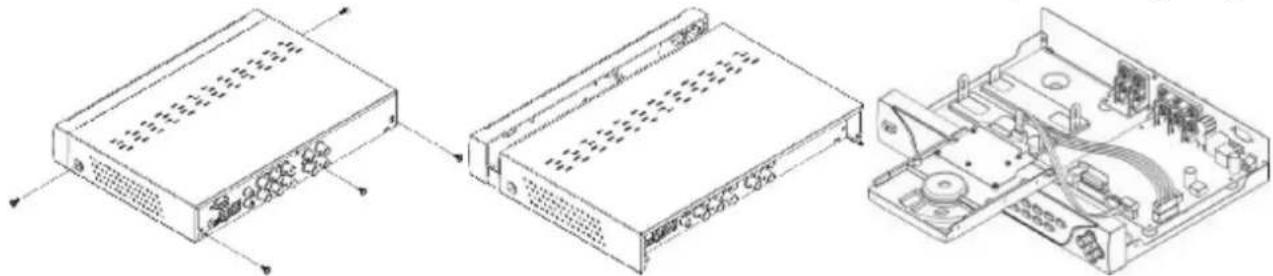 Monacor DMR-152 - 3.1、Installation des Festplattenlaufwerkes - 1
