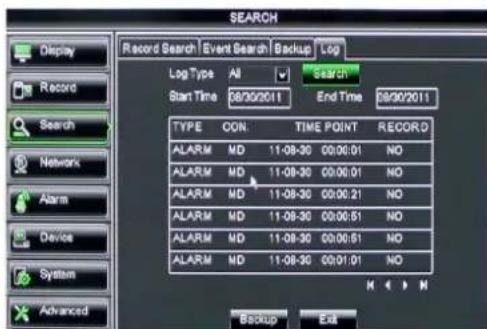Monacor DMR-2840SET - Log Search - 1