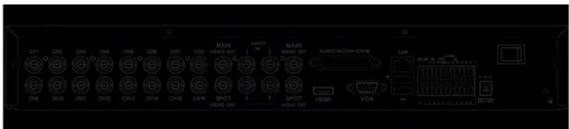 Monacor DMR-2840SET - 2.2.8、16CH(33)-CIF DVR Back Panel - 1