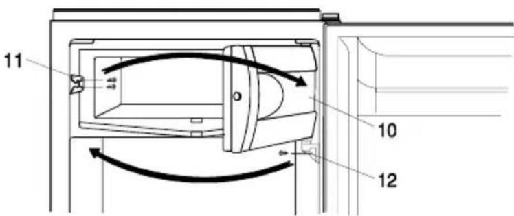 SMEG FL 164AP - Changing the Direction of Opening the Door on the Low Temperature Compartment - 2