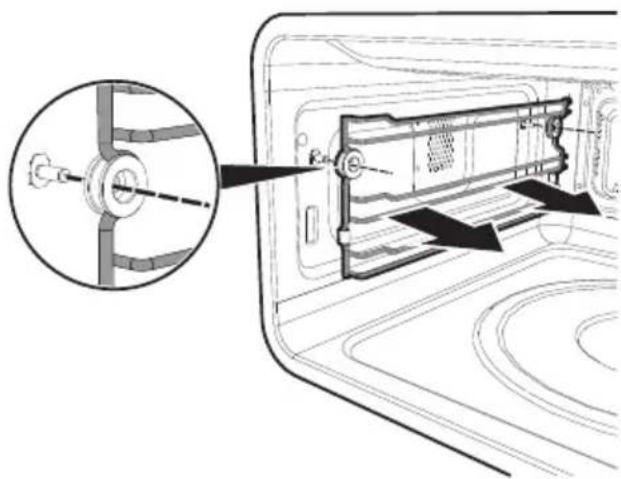 SMEG SF4750MCAO - Ausbau der Halterahmen für Roste/Backbleche - 2