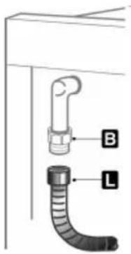 SMEG CS71NL - Anschluß mit Stahlschlauch (für alle Gastypen) - 1