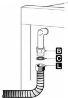SMEG CS20NL - Anschluss mit stahlschlauch (für alle Gastypen) - 1