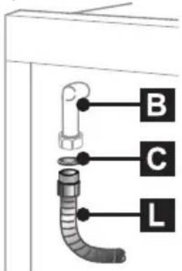 SMEG CS18NLV6 - Anschluss mit Stahlschlauch (für alle Gasarten) - 1