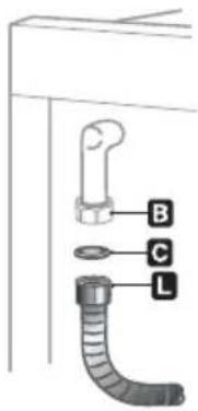 SMEG CS71NL5 - Anschluß mit Stahlschlauch (für alle Gastypen) - 1