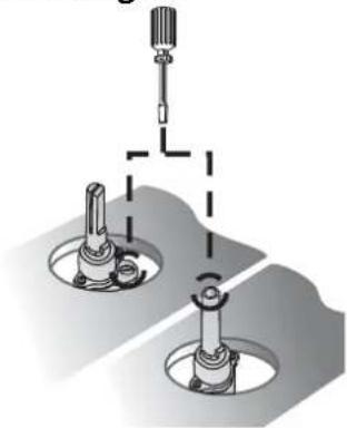 SMEG PTS726NL - Einstellen der Kleinstellung für Methan und Stadtgas - 1