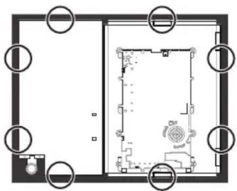 SMEG PM6912WLDXDE - Position der Aussparung für die Klemmen - 1