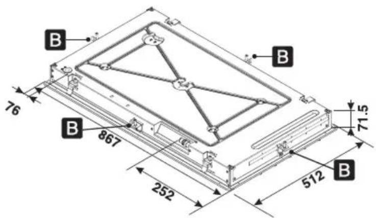 SMEG PGF95BE2 - Befestigung an der Auflagefläche des flächenbündigen Modells - 8