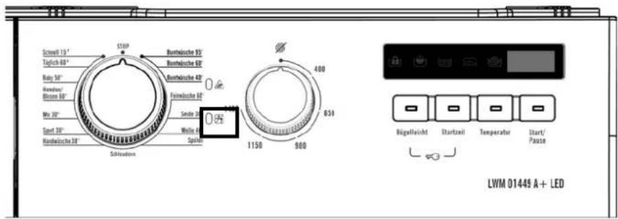 Laurus LWM O1449 A+ LED - KAPITEL -7: WARNSYMBOLE WARNUNG WASSERZUFUHR UNTERBROCHEN / WASSERDRUCK ZU NIEDRIG - 2