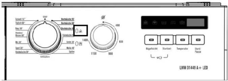 Laurus LWM O1449 A+ LED - KAPITEL -7: WARNSYMBOLE Warnung Pumpenfilter verstopft - 1