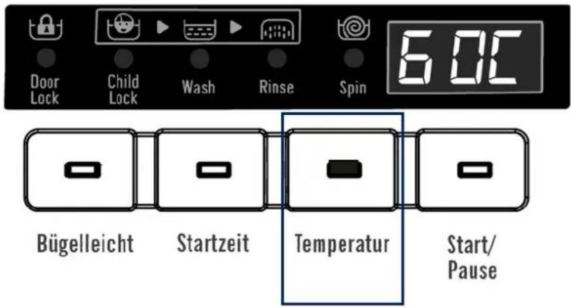 Laurus LWM O1449 A+ LED - 1- Auswahl der Waschwassertemperatur - 1