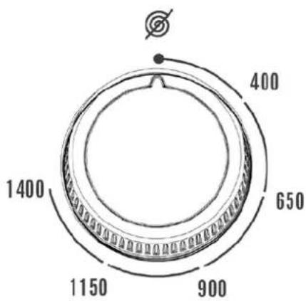 Laurus LWM O1449 A+ LED - KAPITEL 5: BEDIENFELD - SCHLEUDERDREHZAHL-WAHLSCHALTER - 1