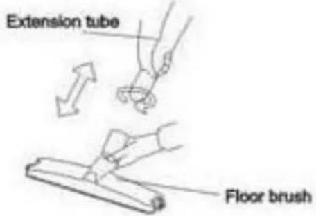 Extension tube Floor brush