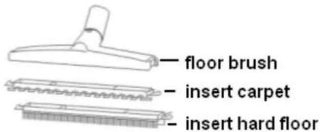 floor brush insert carpet insert hard floor