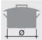 SMEG SE97CXG - Durchmesser des Kochgeschirrs - 1