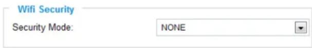 Wifi Security Security Mode: NONE