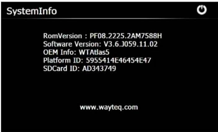 WayteQ X950BT-HD - Sys Info - 1