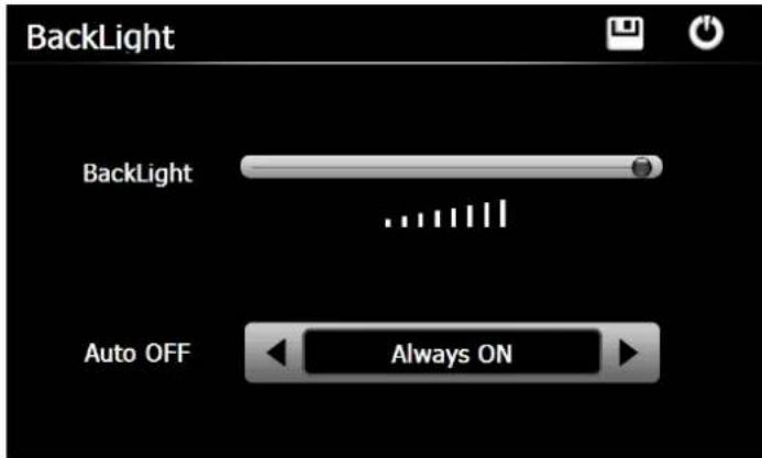 BackLight BackLight ... Auto OFF Always ON