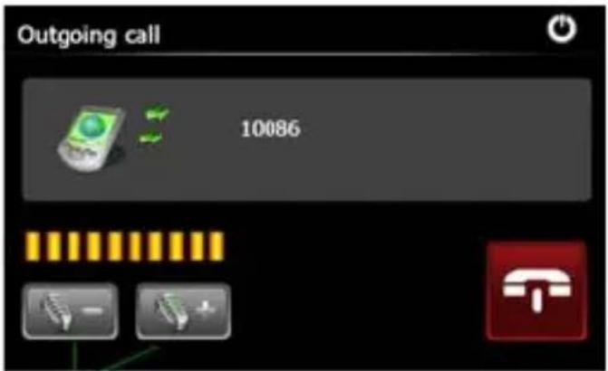 Outgoing call 10086