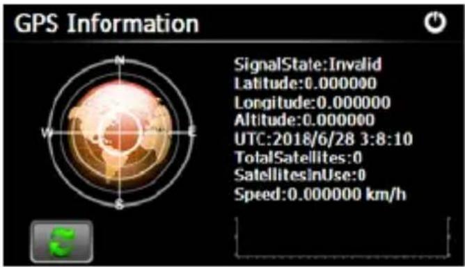 GPS Information SignalState:Invalid Latitude:0.000000 Longitude:0.000000 Altitude:0.000000 UTC:2018/6/28 3:8:10 TotalSatellites:0 SatellitesInUse:0 Speed:0.000000 km/h