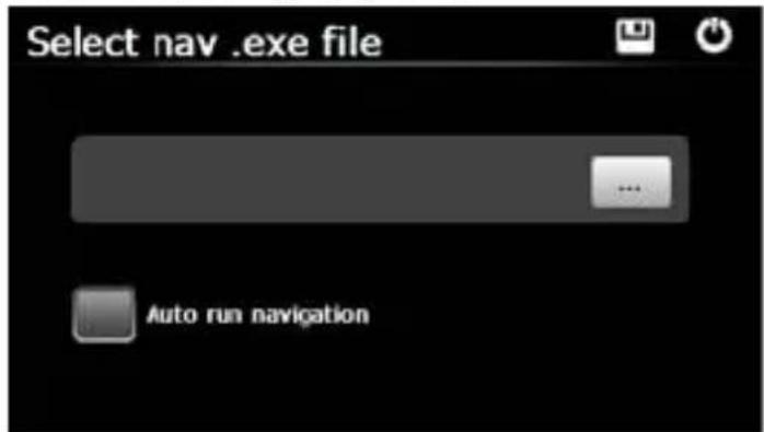 Select nav .exe file ... Auto run navigation