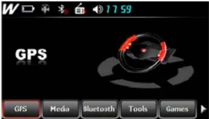 W 17 59 GPS GPS Media Bluetooth Tools Games