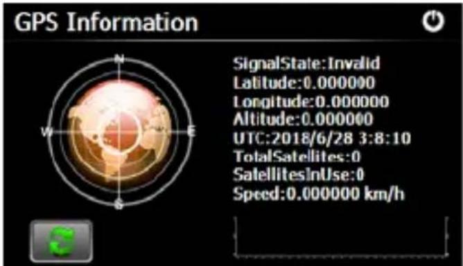 GPS Information SignalState:Invalid Latitude:0.000000 Longitude:0.000000 Altitude:0.000000 UTC:2018/6/28 3:8:10 TotalSatellites:0 SatellitesInUse:0 Speed:0.000000 km/h