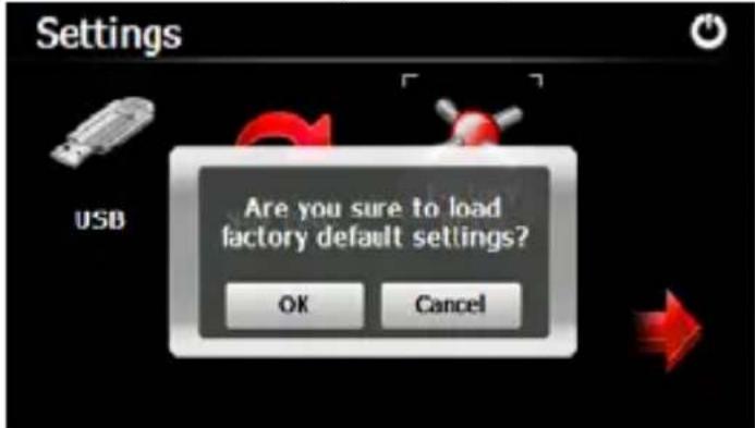 Settings Are you sure to load factory default settings? OK Cancel