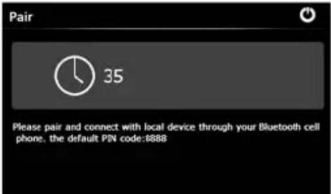 Pair 35 Please pair and connect with local device through your Bluetooth cell phone, the default PIN code:8888