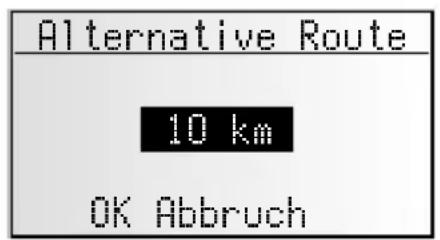 Alternative Route Strecke: +9.0 km Zeit: +13 min Änderung annehmen? Ja Nein