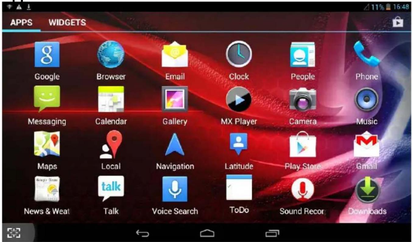 Jay-Tech PM736 - Applikationen und Widgets - 2