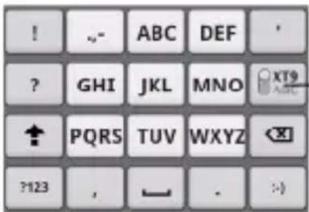 ! ? - ABC DEF ? GHI JKL MNO XT9 ↑ PQRS TUV WXYZ ?123 , - :)