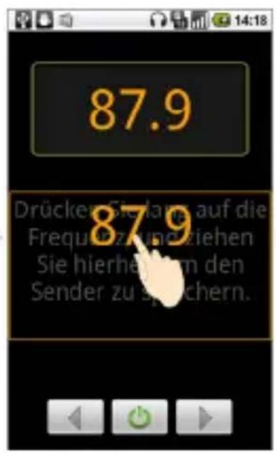 87.9 Drücken Siegang auf die Frequenz undziehen Sie hierheem den Sender zu spichern.