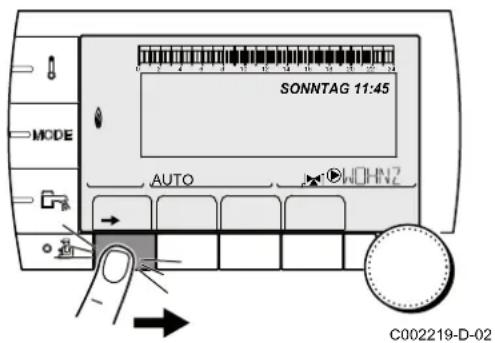 Remeha Calora Tower Gas 25Si - Ein Programm auswählen - 1